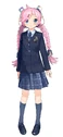 Rana in a Fujimura high school uniform shown on Twitter
