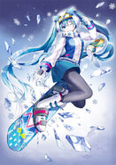 Official SNOW MIKU Snow Owl ver. and Yukine illustration