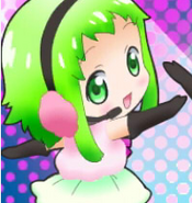 Gumi in her Happy Synthesizer Outtfit as shown in the PV