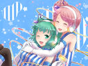 Akikoloid-chan featured with GUMI when LAWSON had a promotion with GUMI