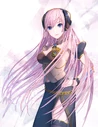 Commemorative Megurine Luka V4X illustration, used on the April 2015 DTM Magazine cover. illust; iXima[3]