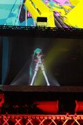 Miku performing "Nijigen Dream Fever".