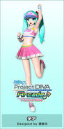 Miku's "Cheer" module for the song "Dear cocoa girls" from the game -Project DIVA- Arcade Future Tone