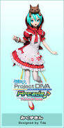 Miku's "Miku Hood" module, for the song 'Clover♣Club', featured in the the game "Project DIVA Arcade Future Tone".