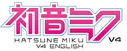 Hatsune Miku's V4 English logo
