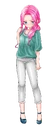 Shikoku Metan in casual wear illustration by Edomura Ninico