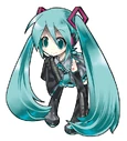 Chibi Miku illustration by KEI