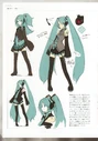 Hatsune Miku concept illustration by KEI - artbook VOCALOIDs Unofficial (pg 17-18)