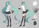Hatsune Miku NT reference illustration by iXima