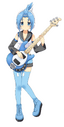 Music Maker MX2 Amane Kana with bass guitar illustration by Umetani Ataro