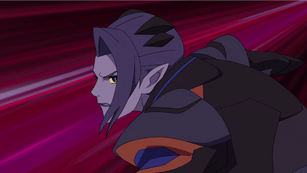 S3E06.243. Acxa rushes in to counter Keith's sword