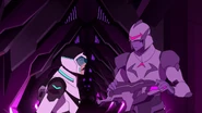 Shiro in shock over how amazingly strong Allura is.