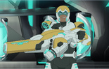 Hunk's bayard manifests as a giant gun cannon.