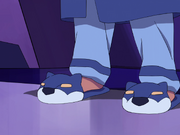 Lance's Blue Lion Slippers