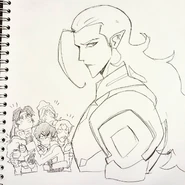 Lotor with Team Voltron.