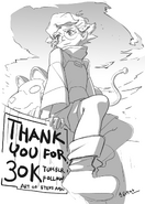 Follower milestone with Pidge.