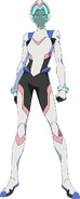 Allura with helmet