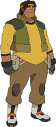 Hunk's casual outfit.