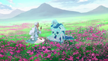 185. Allura and Alfor AI in flower field