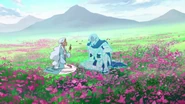 185. Allura and Alfor AI in flower field