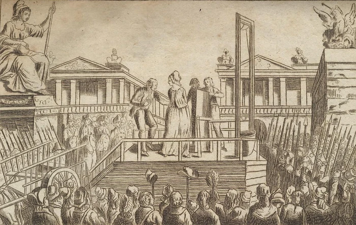la Veuve Capet à la Guillotine.