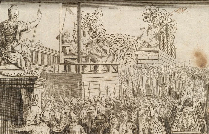 Brissot et 20 de ses Complices à la Guillotine.