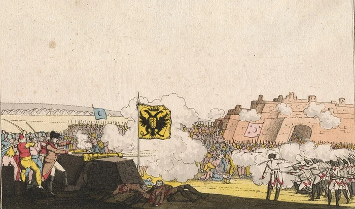 Vorstellung des Angriffs der Trenschen beij Giurgievo am 8ten Juni 1790.