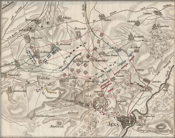 Plan von der Schlacht von Jena, den 14 October 1806.