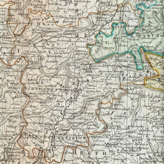 Der ehemalige Oesterreichische Kreis nach der Charte des Freyh: v Schmidtburg Weimar im Verlage des Geographis. Instituts. 1809.