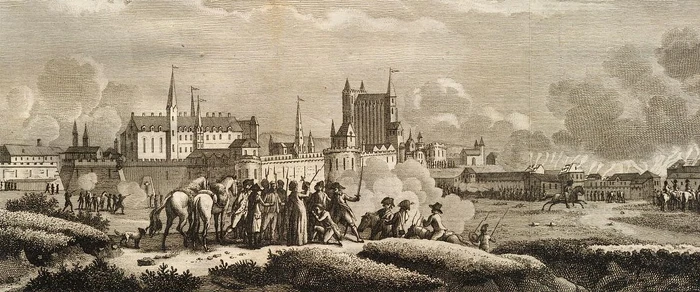 Aanval op Nantes, door de Vendéërs, op den 29sten von Wiedemaand 1793.