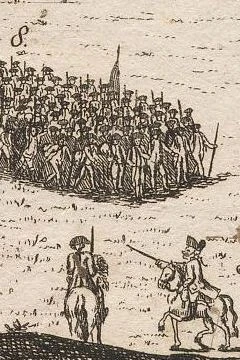 Vorstellung der, unter Höchster Anführung Se. Kö. Maijestät Friedrich Wilhelm Königs von Preusen durch die Kombinirten Armee Belagert, und von denen Franzosen nach 9. Monatlichem Besiz Derselben den 22. Juli 1793. mit Accord wieder erobert Stadt und Festung Mainz.