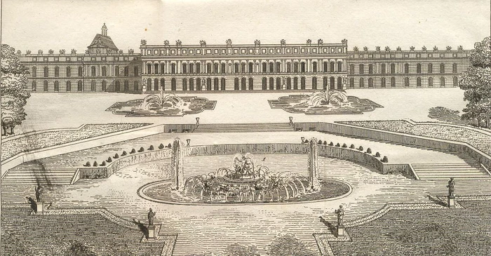 Vue du Chateau de Versailles (Côté du Parc.)