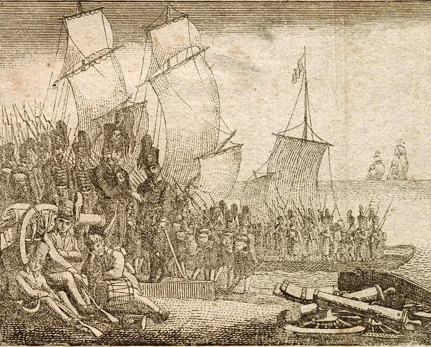 Flucht der Schwarzen nach England.