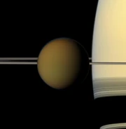 Titan and rings of Saturn