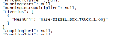 Code showing a file path of "base/DIESEL_BOX_TRUCK_1.obj"