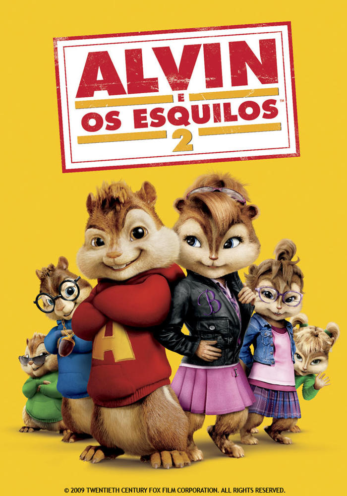 Um esquilo dos desenhos animados do filme de animação alvin e os esquilos.