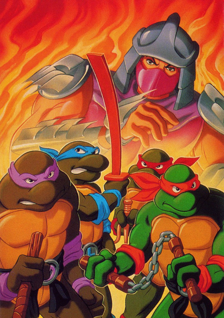 As Tartarugas Ninja ( Teenage Mutant Ninja Turtles no original,  frequentemente abre…