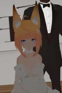 Pookie-chan in her wedding dress