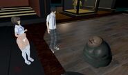Conversing with Sorry and Dango in The Golden Gator