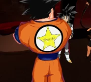 Painted on sheriffs badge