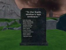 A memorial for the victims of the lycan attack