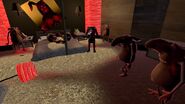 Goblins making a mess of Roflgator's and Ikumi's bedroom in The Lair of Roflgator on July 4th