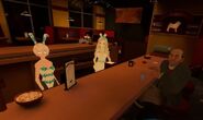 Cheese, iFap, Loading and Kenzokuk at the bar in The Great Pug