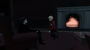 Victor kneels to his master
