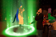 Showing off her Aeris themed avatar for MoonMoon