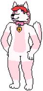 Snowy Peppermint in the style of the Undertale battle sprite