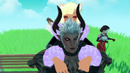 Zanven with Kisssmeh and Yewnyx in the background