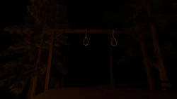The Gallows, located in the woods.
