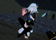 Shizuko in a meditative pose