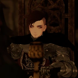 Vectis holding court in the Abbey.